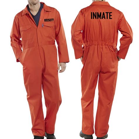 Jail Prison Penitentiary Inmate Jumpsuit Orange Authentic Etsy Uk