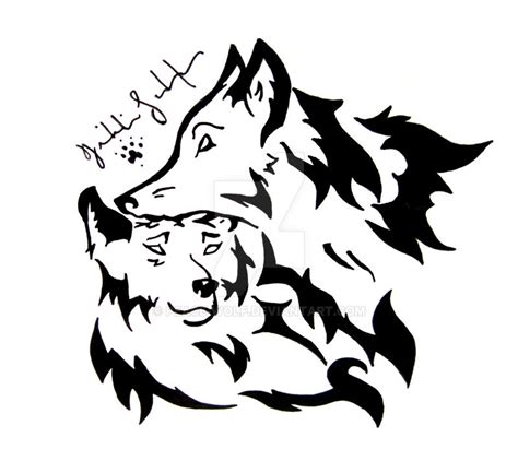 Tribal Wolf Love By Peace Wolf On Deviantart
