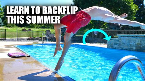 Learn How To Backflip On The Ground Using A Pool Youtube