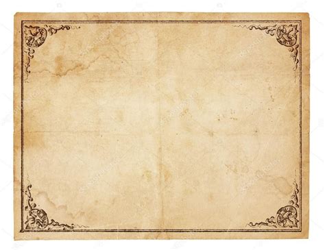 Download Blank Vintage Paper With Antique Border — Stock Image