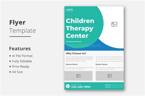Child Therapy Flyer Template Graphic By Macrobyte · Creative Fabrica