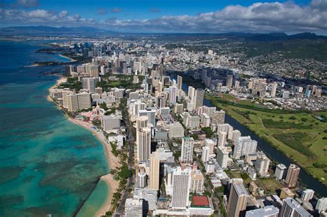 Aerial Shot Of Waikiki Beach Honolulu Hawaii 3370633 Stock Photo At