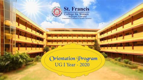 Orientation Program For Ug 1st Year Students 17 09 2020 St