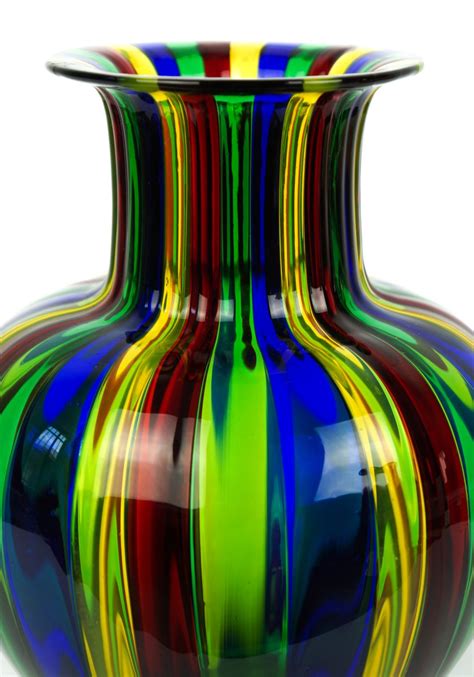 Vase En Verre De Murano Soufflé Multicolore Par Urban Pour Made Murano Glass 2019 En Vente Sur