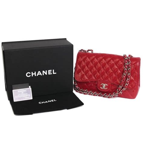 Chanel Jumbo Flap Bag In Red Patent Leather At 1stdibs Chanel Red