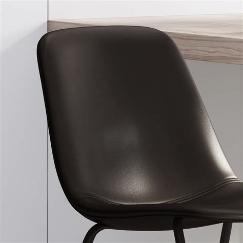 The synthetic leather is soft to the touch while its curved seating brinley brown dining chair (set of 2). Dunia Contemporary Faux Leather Dining Chair, Set Of 2 ...
