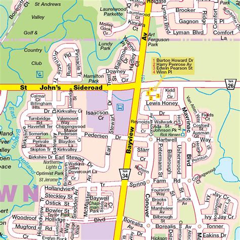 Aurora And Newmarket On Map By Mapmobility Corp Avenza Maps