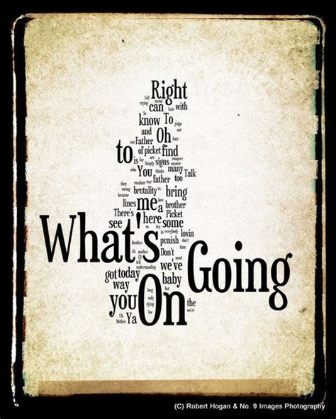 Whats Going On Lyrics Marvin Gaye Word Art Word By No9images Marvin