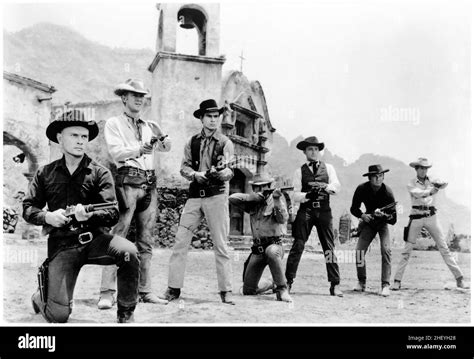 The Magnificent Seven Cast Publicity Photo 1960 Yul Brynner Steve