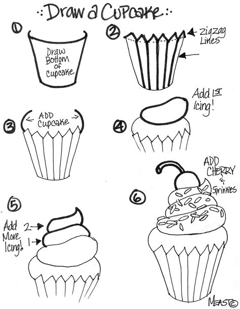 Cupcake Draw Step By Step Create Art With Me