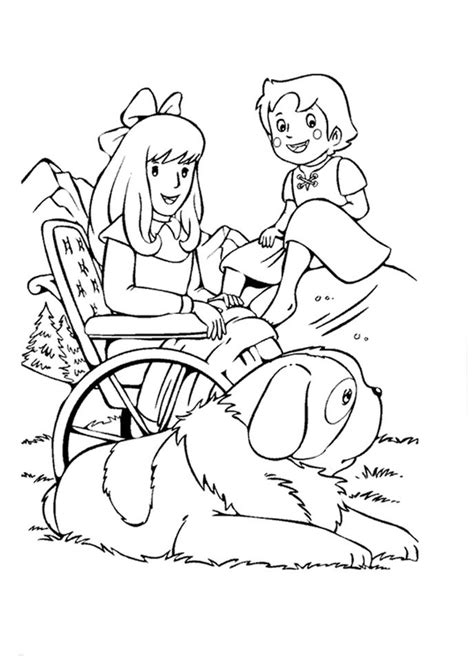 Desenho De Heidi E Sua Amiga Clara Para Colorir Tudodesenhos