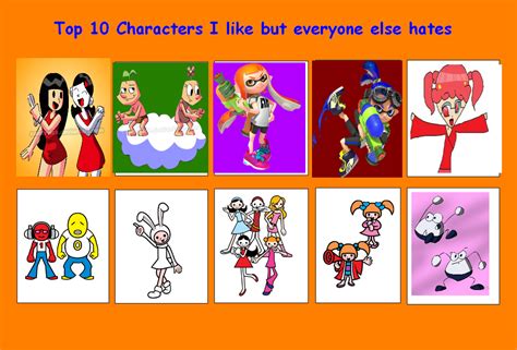 My Top Ten Characters I Like By Inklinggirl99 On Deviantart