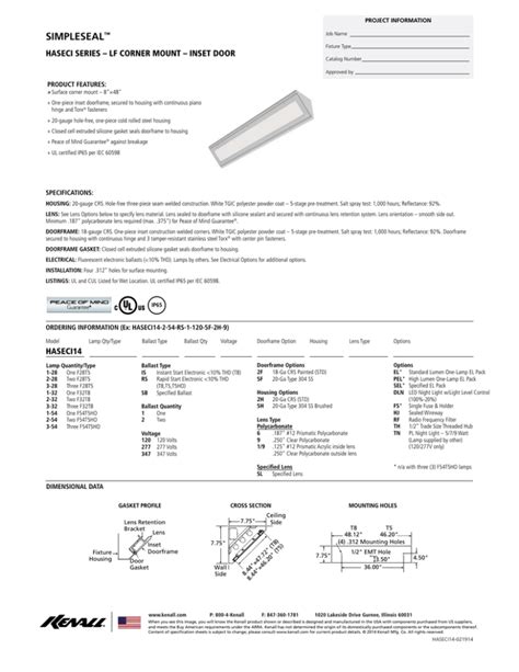 Spec Sheet