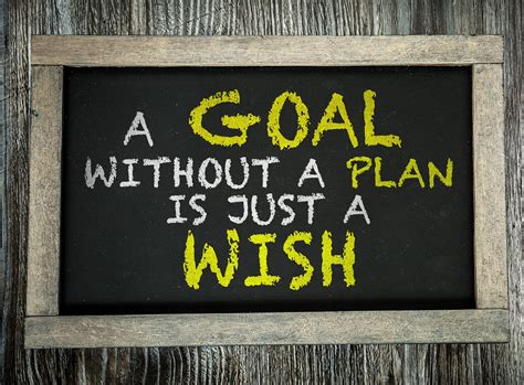 A Goal Without A Plan Is Just A Wish Written On Chalkboard Mukiwa