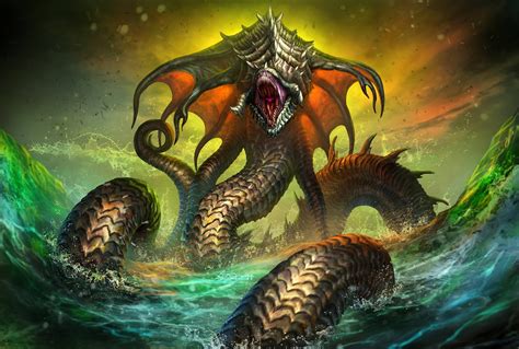 Download Dark Creature Fantasy Sea Monster Hd Wallpaper By Edikt