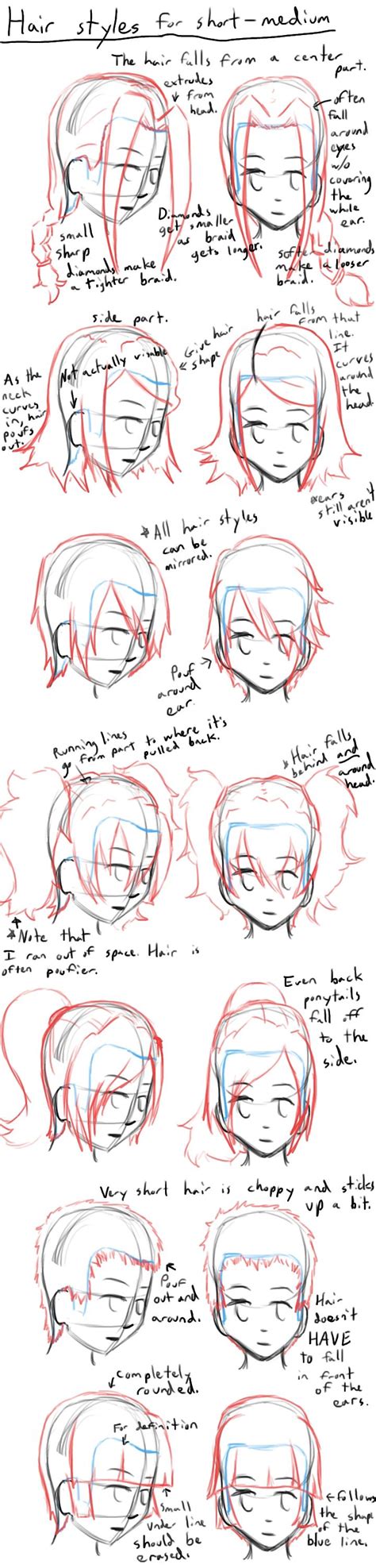 How To Draw Anime Hair Styles By Learntodrawanime On Deviantart