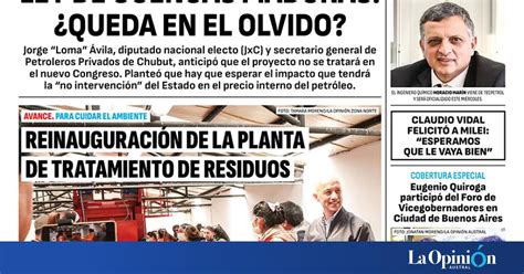 Diario La Opini N Zona Norte Tapa Edici N Impresa Del Mi Rcoles De