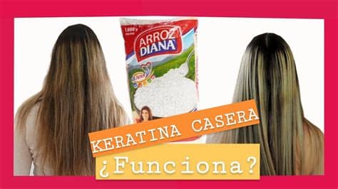 La keratina natural en casa, es fabulosa, restablece nuestro cabello, quita el frizz, resequedad y da un brillo natural. Cabello LISO Natural con ARROZ?👱‍♀️ | KERATINA CASERA para ...