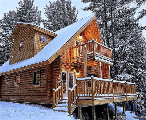 39 Log Cabin Winter Wallpapers
