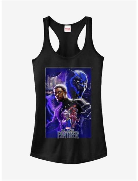 Coupon ⌛ Marvel Black Panther 2018 Character Collage 👧 Girls Tank 😉