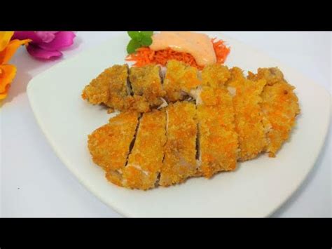 The chicken katsu came out crunchy and delicious. Resep Chicken Katsu - YouTube