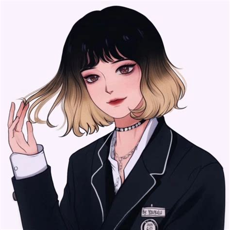 Pin By L O N E L Y On ᴄᴏᴜᴘʟᴇ ᴘꜰᴘ ˖°࿐ Dark Anime Girl Digital Art