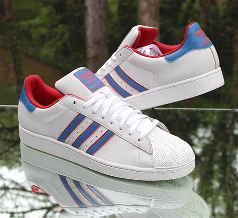 Adidas Originals Superstar Ii Shell Toe Mens 18 White Red Blue G23531