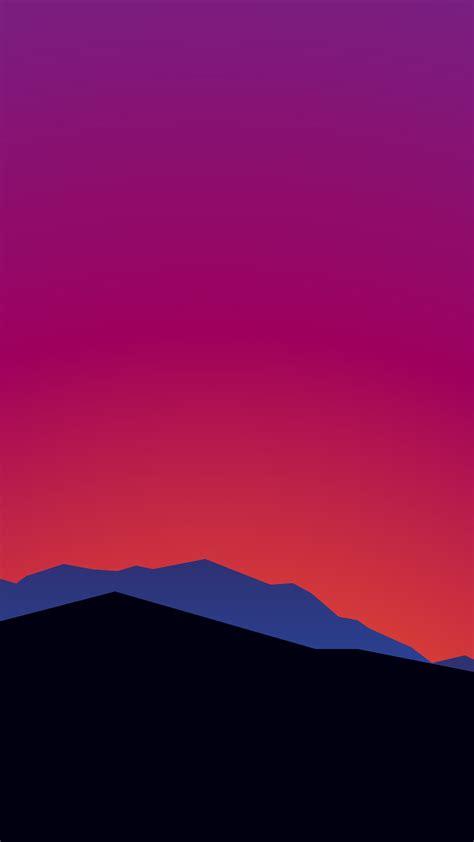 2160x3840 Mountain Landscape Sunset Minimalist 15k Sony Xperia Xxzz5