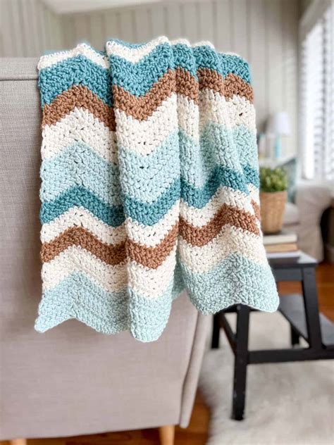 Alpine Stitch Textured Blanket Easy Free Crochet Pattern 54 Off
