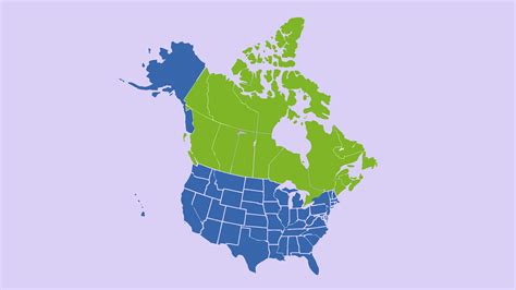 Mapa Pol Tico De Estados Unidos Y Canad