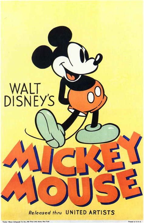 Walt Disneys Mickey Mouse Movie Poster Style A 11 X 17 1932