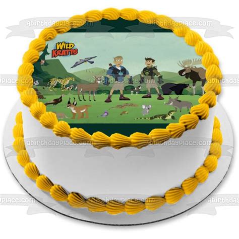 Wild Kratts Chris Kratt Martin Kratt And Wildlife Edible Cake Topper Image Abpid05268 Edible