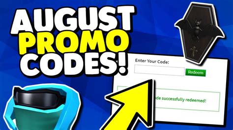 Get the new latest code and redeem some free coins. ROBLOX PROMO CODES!! (August 2019) - ALL NEW CODES!! *NOT ...
