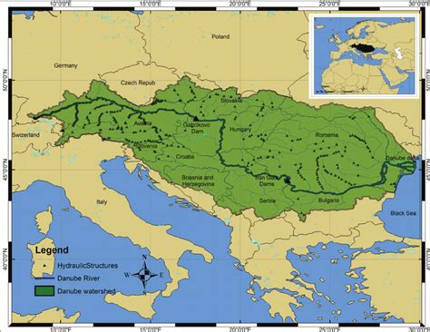 Danube Map Of Rivers In Europe