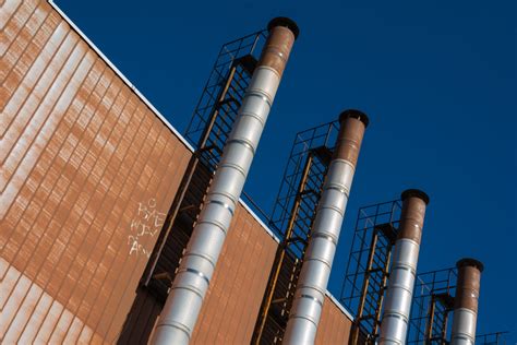 Stainless Factory Chimneys Copyright Free Photo By M Vorel Libreshot