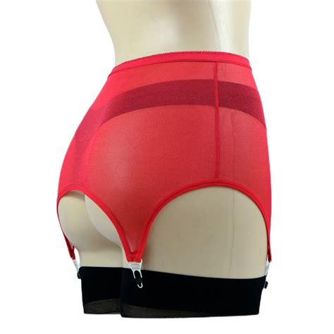 allacki stretchy 4 straps garter belt open bottom girdle sheer mesh underwear ebay