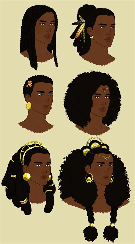 Black Female Hair Drawing Reference