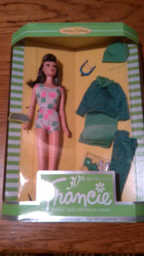 Vintage 1966 Mattel Brunette Barbie Francie Doll Bend Leg Rare Made In