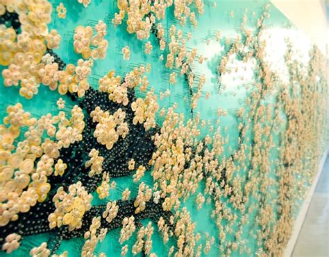 Murals Created With Thousands Of Buttons Pins And Beads By Ran Hwang