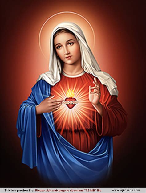 Immaculate Heart Of Maryred 72 Mb Mother Mary Images Virgin Mary