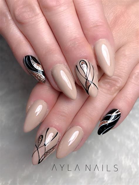 Review Of Nude And Black Nail Designs Ideas Pippa Nails