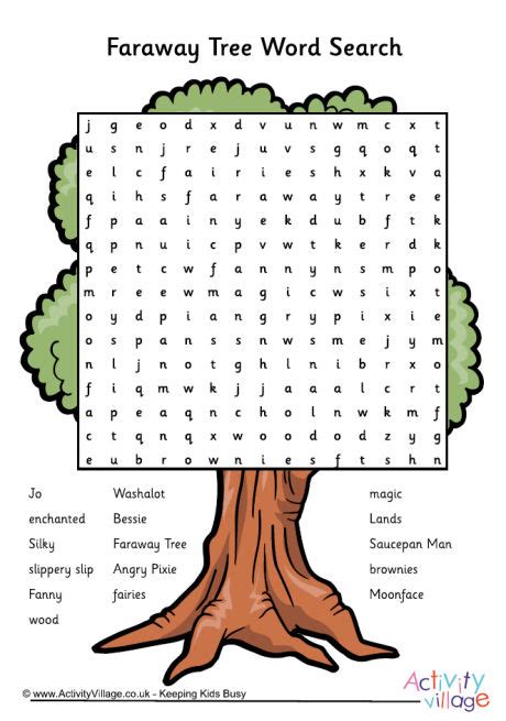 Tree Word Search Printable