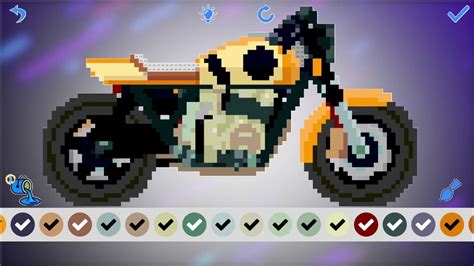 Bikes Pixel Art Coloring Book How To Draw Motorcycles Color By Number