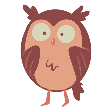 Owl Brown Eyes Wide Flat Transparent Png And Svg Vector File