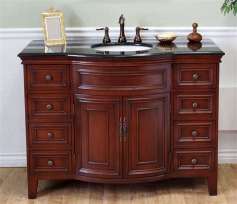 Add style and functionality to your bathroom with a bathroom vanity. 48 Inch Single Sink Bathroom Vanity in Light Walnut ...