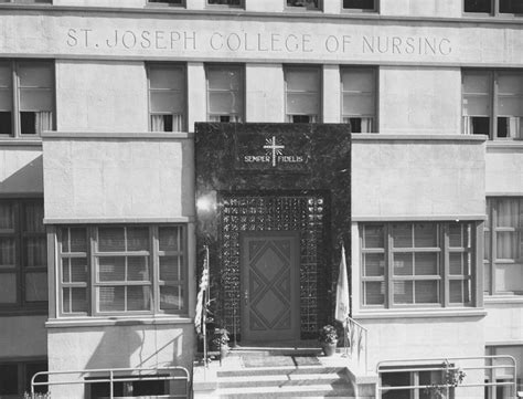 St Joseph College Of Nursing Front Entrance — Calisphere