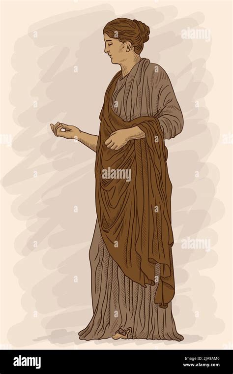 La antigua grecia mujer ilustración Imágenes vectoriales de stock Alamy