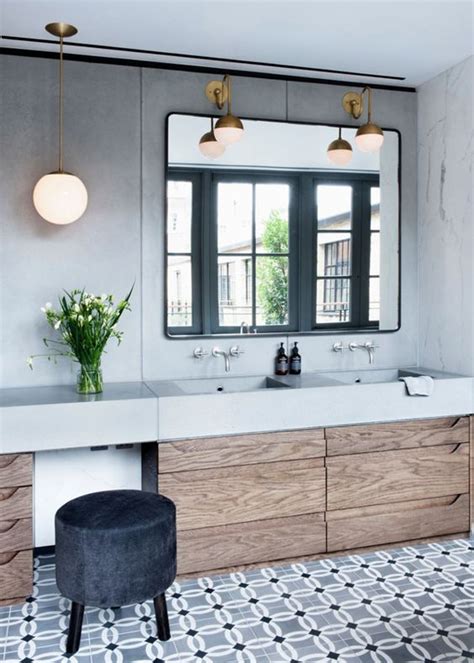 Stenciled designer tile bathroom flooring. 50 Cool Bathroom Floor Tiles Ideas You Should Try - DigsDigs