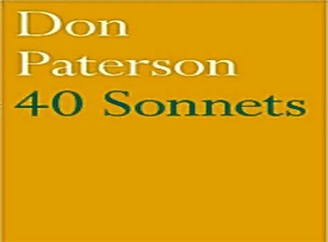 40 Sonnets By Don Paterson Book Review Subtle Play With All Human
