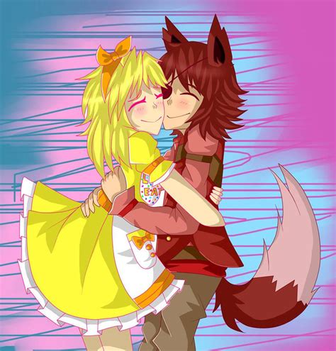 Fnaf Valetines Contest Foxica Chica X Foxy By Shoppet Sky On